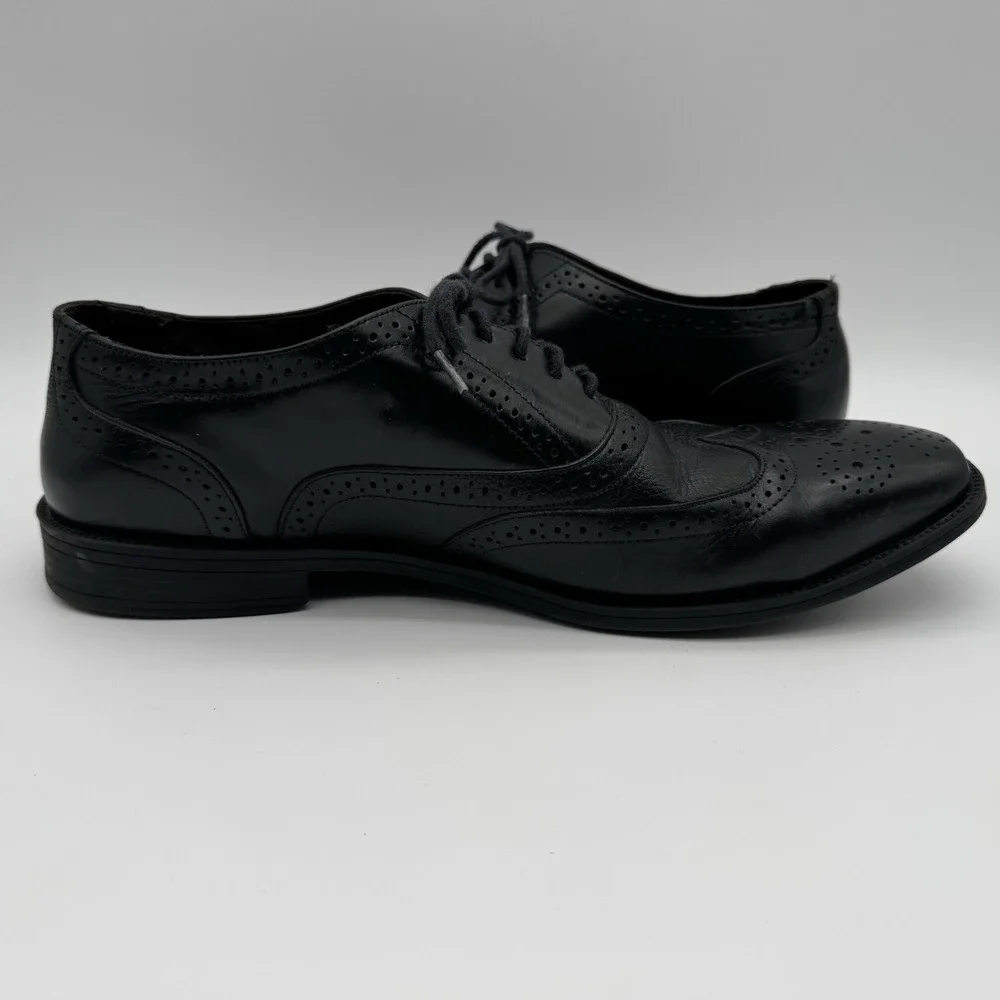 Men's Studio Belvedere Ryan Men's Size 11D Black Leather Lace Up Oxford Shoes